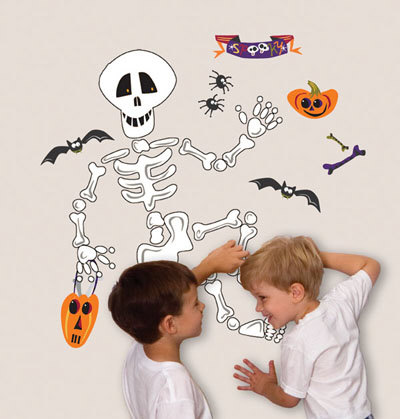 Build a skeleton wall decal