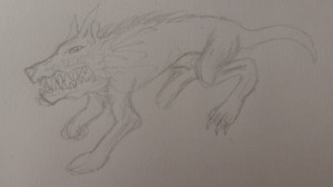 drawing hellhound