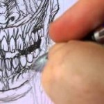 how to draw horror face