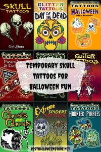 Temporary Skull Tattoos for Halloween Fun