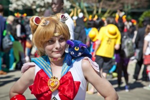 Sailor Moon with Luna Cosplay