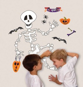 Build a Skeleton Halloween Wall Decal